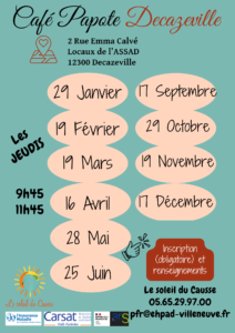 Flyer - Cafés Papote Decazeville - Verso