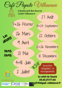 Flyer - Cafés Papote Villeneuve verso